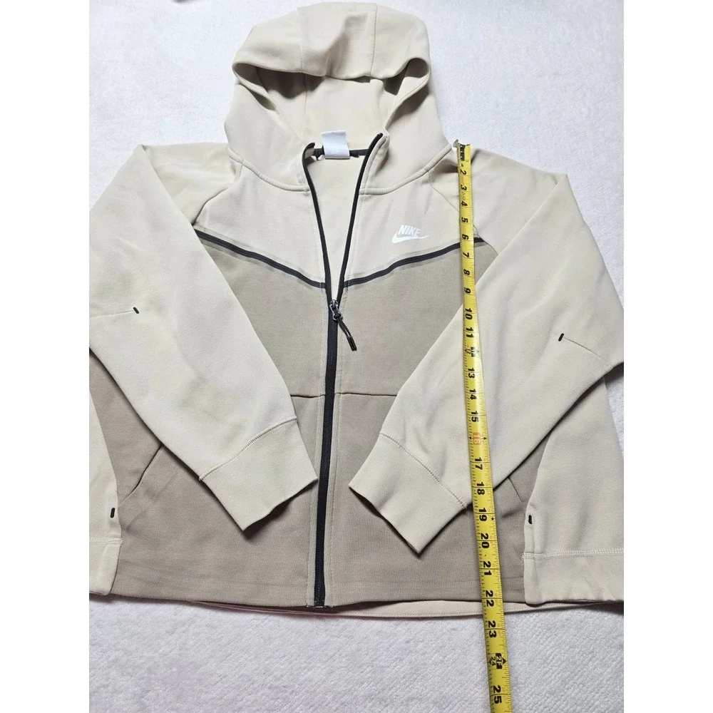 Nike Tech Fleece Full Zip Hoodie Women's Plus 1X Beige Brown Athletic Jacket